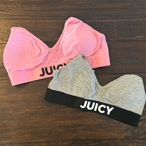 Juicy Couture Pink, Gray and Black Bralettes
